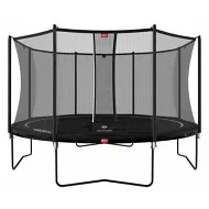 Батут BERG Favorit Regular 380 Black + защитная сетка Safety Net Comfort