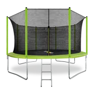 Батут с внутренней сеткой и лестницей ARLAND 14FT (Light Green)