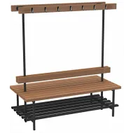 Скамья для раздевалок с вешалкой  ZSO 42872 двусторонняя 2 м