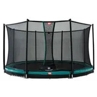 Профессиональный батут BERG InGround Favorit Green 430 + защитная сетка Safety Net Comfort