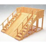 Зимняя деревянная горка Савушка "Зима wood-4"