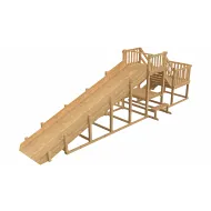 Зимняя деревянная заливная горка "Выше всех" Ледянка 2, без покрытия
