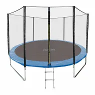 Батут складной GetActive Jump 10FT Outside синий с нижней сеткой и чехлом