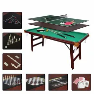 БИЛЬЯРДНЫЙ СТОЛ FORTUNA РУССКАЯ ПИРАМИДА 6ФТ 9 В 1 С КОМПЛЕКТОМ АКСЕССУАРОВ